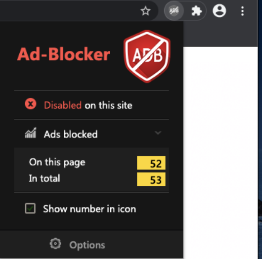 adblock pro disabled