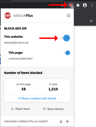 adblock plus extension