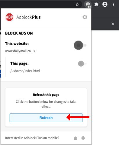 adblock plus refresh